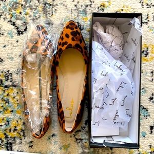 Lulu’s Holly Leopard Print Suede Flats